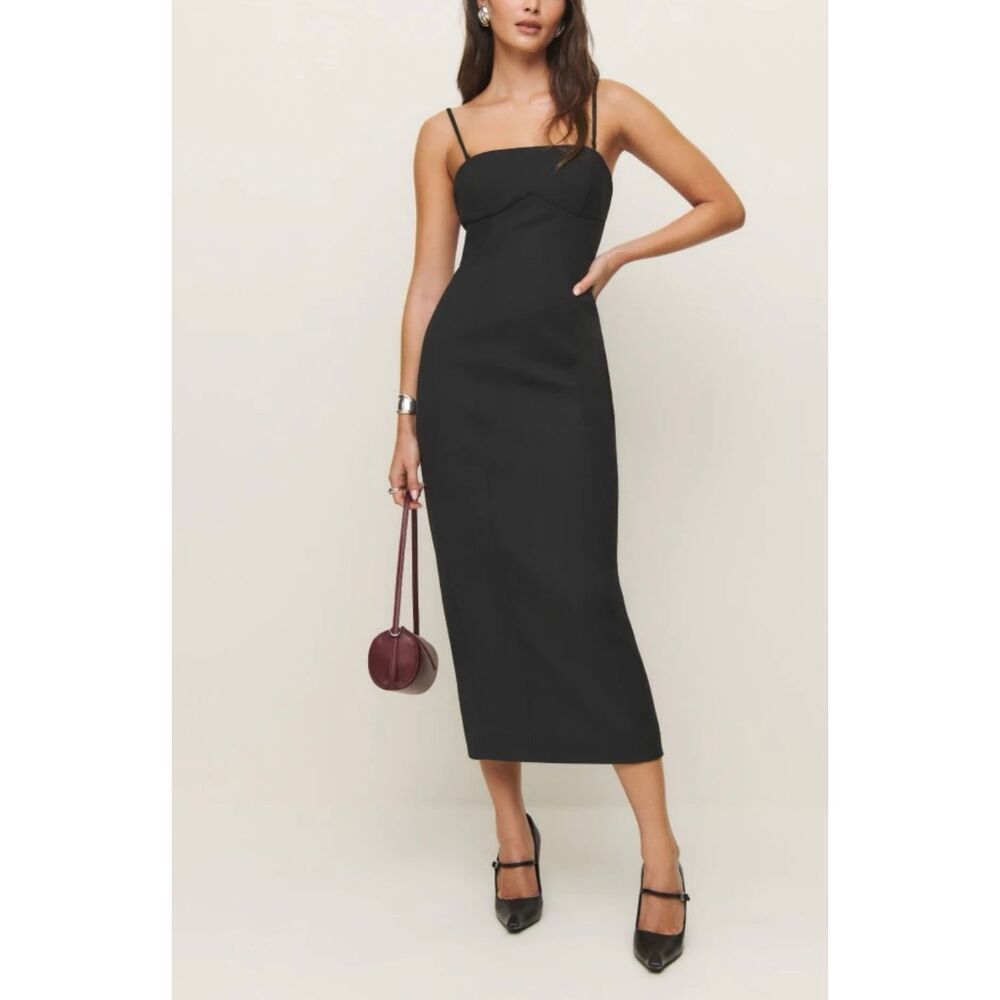 Reformation Angelo Midi Dress | Black In 2